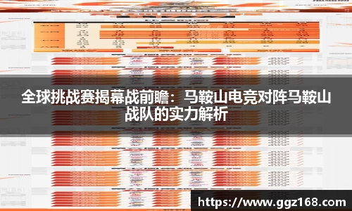 全球挑战赛揭幕战前瞻：马鞍山电竞对阵马鞍山战队的实力解析